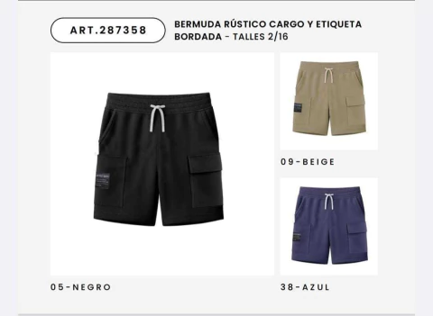287358 GEPETTO BERMUDA RUSTICA CARGO - comprar online