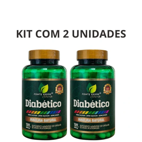 KIT 02 Diabético Insulina Natural 500mg 240 Capsulas - ORIGINAL