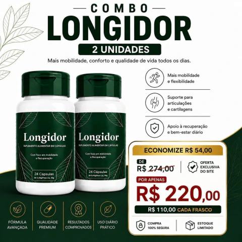 Combo 2 Longidor Premium - Dores e Articulações
