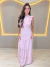 VESTIDO LONGO DETALHES DE BABADOS
