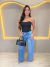 CALÇA JEANS PANTALONA COSTURA FRONTAL