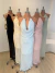 VESTIDO LONGO DE RENDA FRENTE ÚNICA
