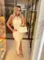 Vestido Longo de Tricô com Botões Frontais - comprar online