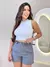 Short Alfaiataria Cinto Fivela Dourada - comprar online