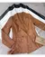Blazer de Couro com Botões Frontais na internet