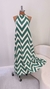 Vestido Longo Frente Única Geométrico - loja online