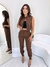 Conjunto Alfaiataria Cropped com Botões Encapado + Calça com Zíper na Barra - Lojas Carol Store
