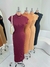 Vestido Longo Canelado Manguinha Curta - Lojas Carol Store