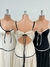 Vestido Longo com Detalhes Bicolors de Alcinha na internet