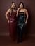 Conjunto Courino Blusa Tomara que Caia + Saia Midi com Fenda (C/ Cinto) - comprar online