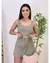 Conjunto Cropped Alça Grossa com Latex+Short Saia - Lojas Carol Store