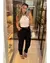 Calça Barra Plissado Lateral+Cinto Fivela Dourada com Escrita - loja online