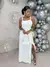 Vestido Longo com Detalhes em Fios de Lurex e Recortes Laterais - comprar online