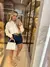 Cropped Camisa Manga Longa com Bolsos Fake Frontal - loja online