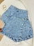 Short Saia Jeans com Ajuste Lateral - Lojas Carol Store