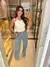 Calça Jeans Cargo Pantalona com Amarração - comprar online