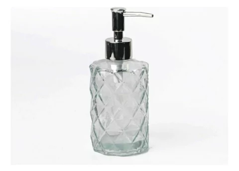 Dispenser de vidrio redondo con rombos