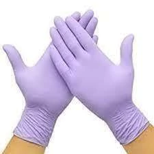 Guantes reforzados lila x4 #M