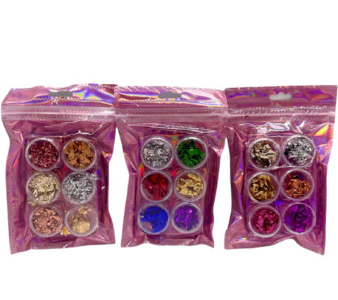 Decoración Papel Oro x6