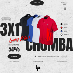 CHOMBAS TELA PIQUÉ IMPORTADAS 3X1 - comprar online