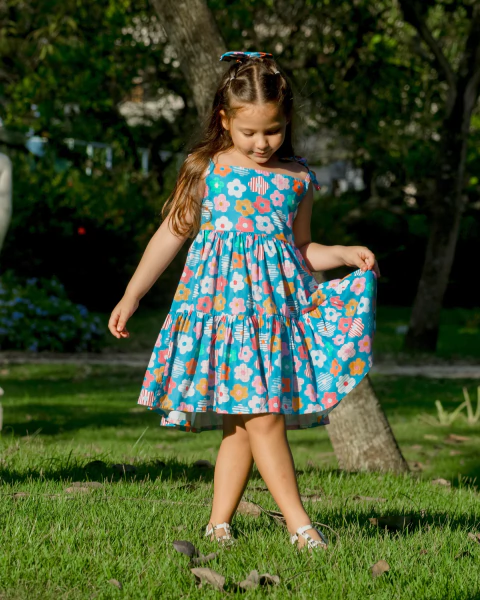 Vestido Floral Alça Laço Verona - comprar online