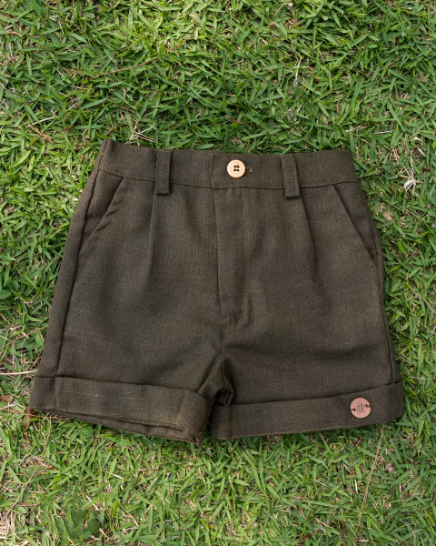 Bermuda Linho Roma - Verde - comprar online