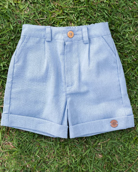 Bermuda Linho Roma - Azul - comprar online