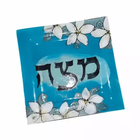 Bandeja de Pesaj para Matzá en Vitrofusión Modelo Flores - comprar online