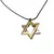 Chain with "Maguen David" Pendant Rhodium Gold and Silver on internet