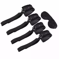 Kit Bondage com 4 Amarras e Venda de Pelúcia Brasil Fetiche