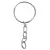 ARGOLA CHAVEIRO ONDULADO COM CORRENTE 25MM DE FERRO COR: PRATA/NIQUEL