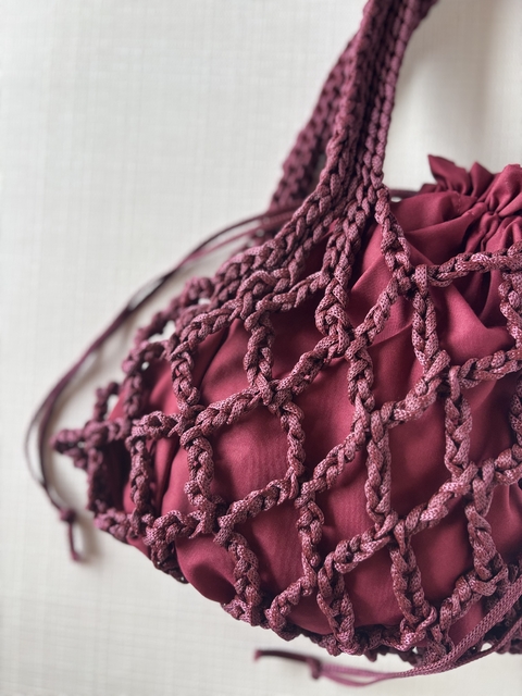 Bolsa Trançada Vinho - comprar online