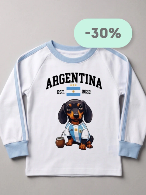 Remera Argentina Estampada Rayas