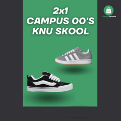 COMBO CHUNKY - ADIDAS CAMPUS 00'S + VANS KNU SCHOOL DE REGALO