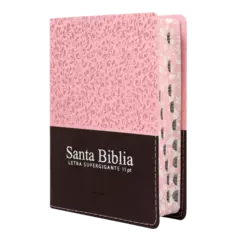 Biblia Reina Valera 1960 bolsillo Letra Grande 11 puntos Imitación Piel Rosa Marrón [RVR046cLSGiPJRTI] en internet