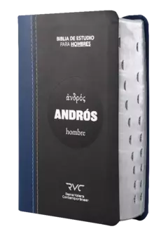 Biblia de Estudio Andrós Reina Valera Contemporánea Imitación Piel Azul/Negro [RVC066EEcTI-AND] - comprar en línea