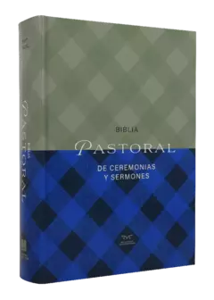 Biblia de Estudio Pastoral Ceremonias y Sermones RVC Grande Letra Grande 12 puntos Tapa Dura Azul-Gris [RVC083cLGPJR] - comprar en línea