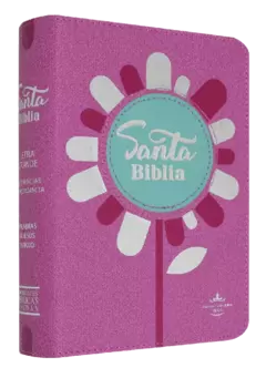 Biblia Reina Valera 1960 Bolsillo, Letra Mediana 9 puntos Imitación Piel Rosa Flor [RVR045CLGPJR] - comprar en línea