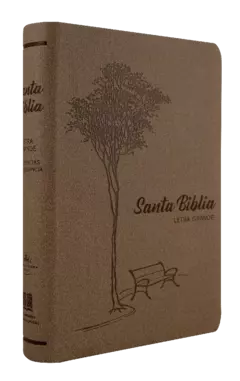 Biblia Reina Valera 1960 Mediana Letra Grande Imitación Piel Árbol Café [RVR065CLGCM]