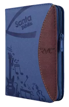 Biblia Reina Valera Contemporánea Chica Letra Mediana Imitación Piel Azul [RVC045ZTILGPJR]