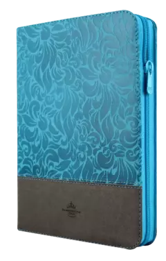 Biblia Reina Valera 1960 Grande Letra Gigante Imitación Piel Azul Gris Código QR [RVR086cZTILGiPJR en internet