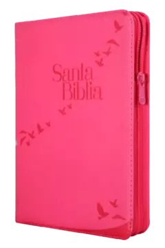 BIBLIA LETRA GIGANTE ROSA CON AYUDAS INTERACTIVAS EN CODIGO QR RVR086cZLGiPJR - comprar en línea