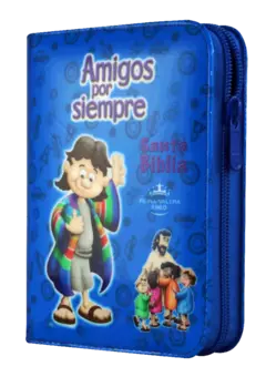 BIBLIA AMIGOS POR SIEMPRE AZUL CON CIERRE 96 ILUSTRACION A COLOR VR022cPZLMaPJR - comprar en línea