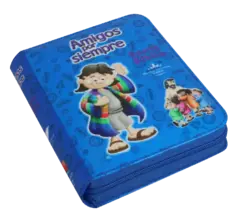 BIBLIA AMIGOS POR SIEMPRE AZUL CON CIERRE 96 ILUSTRACION A COLOR VR022cPZLMaPJR - Distribuidores Cristianos