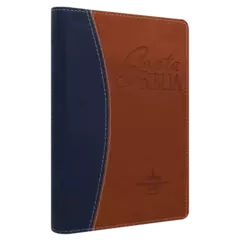 BIBLIA LETRA GRANDE COLOR DUO TONO AZUL/ MARRON RVR065cLGPJR - comprar en línea