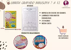 LIBRITO GRAPADO: BIBLISOPAS PARA 7 A 12 AÑOS - comprar en línea