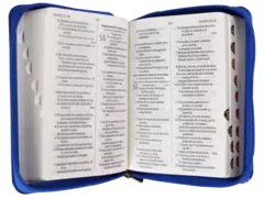 Biblia Reina Valera 1960 Tamaño Bolsillo Letra Mediana Imitación Piel Azul Metálico [RVR025cZTI] en internet