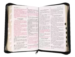 BIBLIA PASTA ACOLCHADA COLOR NEGRO CON INDICE Y ZIPER RVR055CLGPJRZTIa en internet