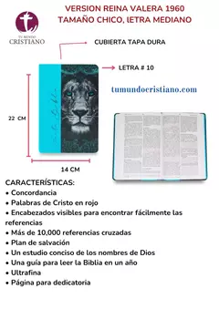B. RVR 1960 NOMBRES DE DIOS LEON DE JUDA AGUAMARINA TD TM PRH3776 (sujeto a disponibilidad)