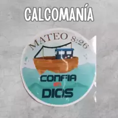 CALCOMANÍA Confía en Dios Mateo 8:26